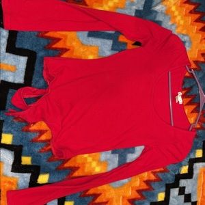 WOMENS RED BODYSUIT SIZE SMALL